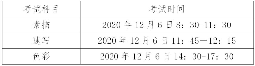 广东省2021年艺术类专业术科统一考试时间安排汇总
