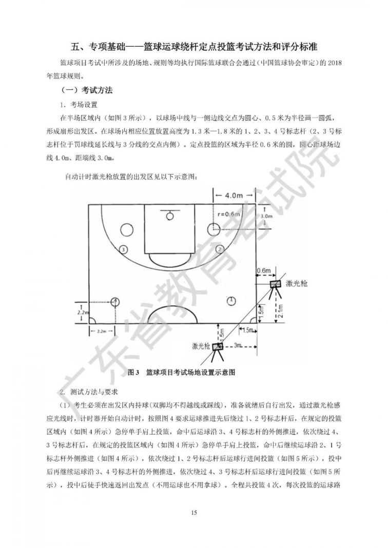 广东省2021年普通高等学校招生统一考试体育术科考试说明