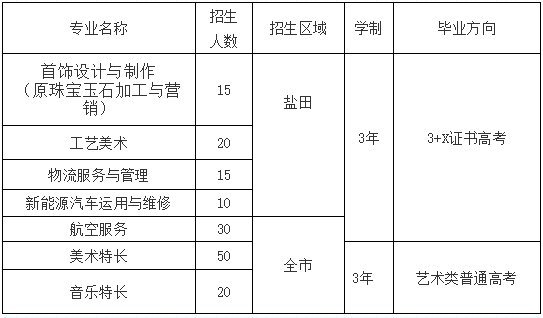 深圳市盐港中学2021年自主招生章程