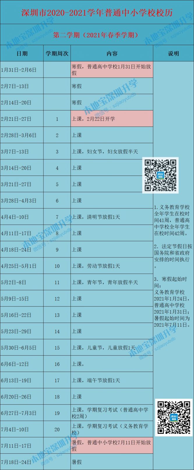 深圳2021年暑假放假时间定了 早知道早安排