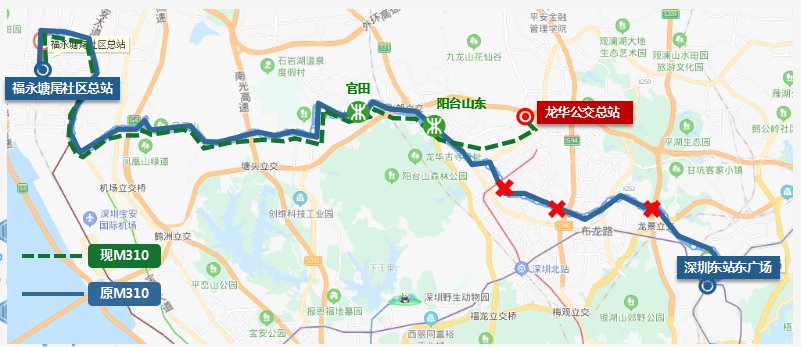 为减少布龙路同质化线路交通压力,自2020年12月21日起,深圳市东部公交