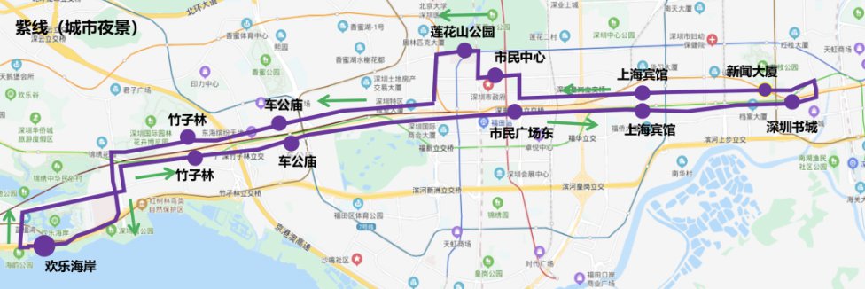 2020深圳旅游观光巴士线路停靠站点