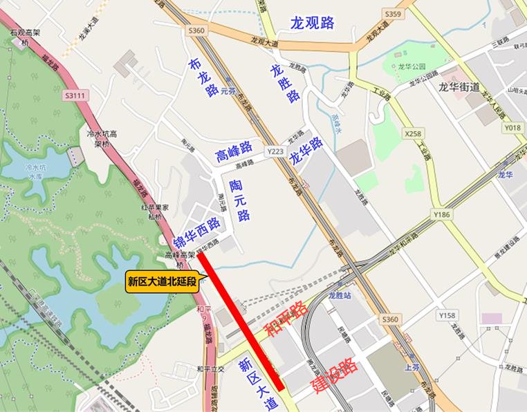 深圳龙华区新区大道北延段通车时间 详情