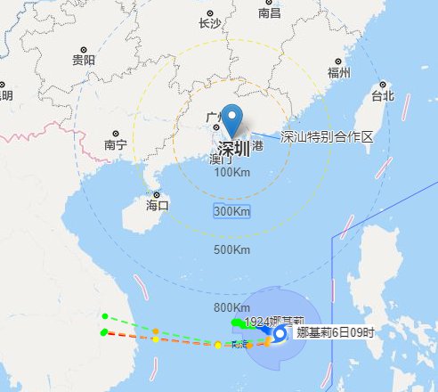 24号台风娜基莉生成 对深圳有什么影响