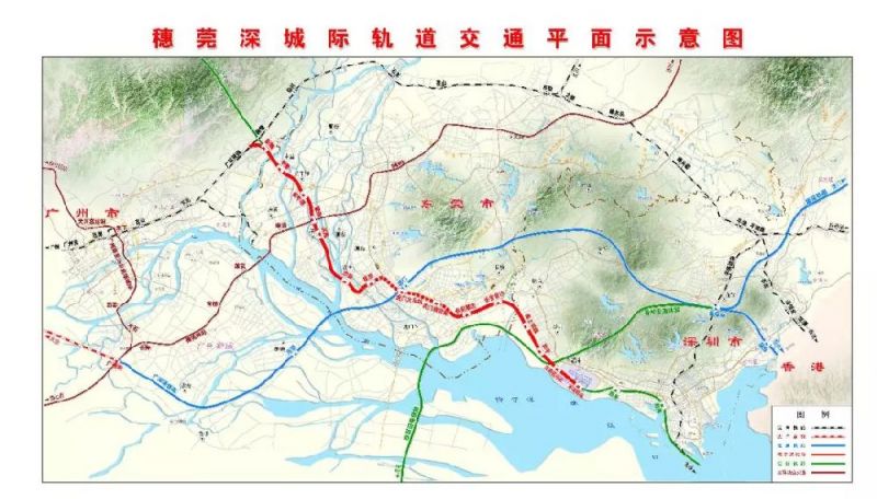 其中,穗莞深城际铁路在深圳境内情况是这样的——