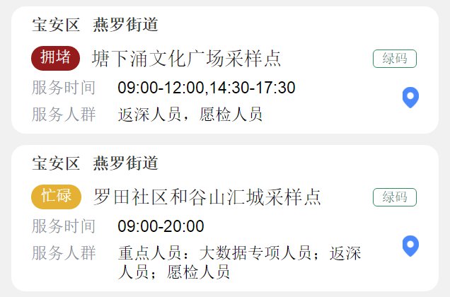 深圳宝安区3月2日开设109个核酸检测采样点