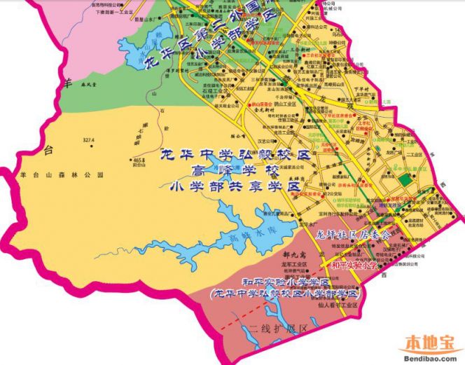 深圳龙华中学弘毅校区2021年招生范围（含学区划分图）