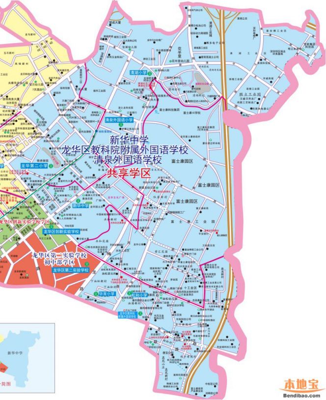 深圳市龙华区龙飞小学等5所公办学校2021年招生范围公示