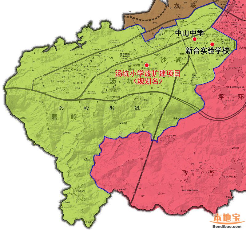 坪山区2022年新增公办学校招生范围（附学区划分地图）