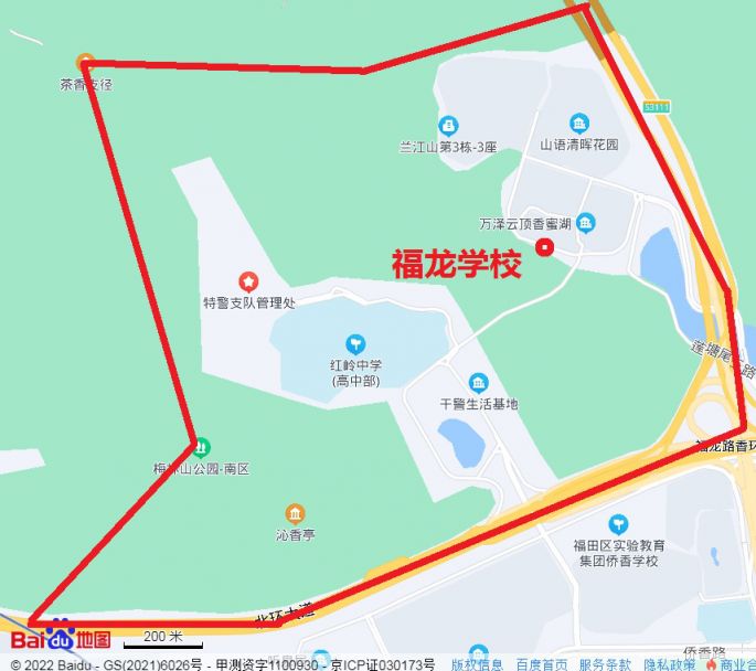 2022年福田区公办新校招生地段 学区划分图