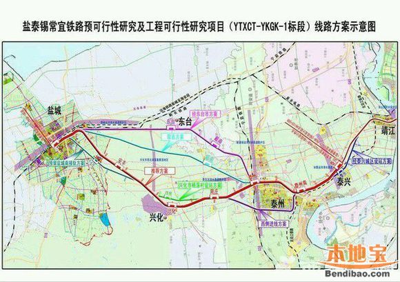 盐泰锡常宜城际铁路路线图