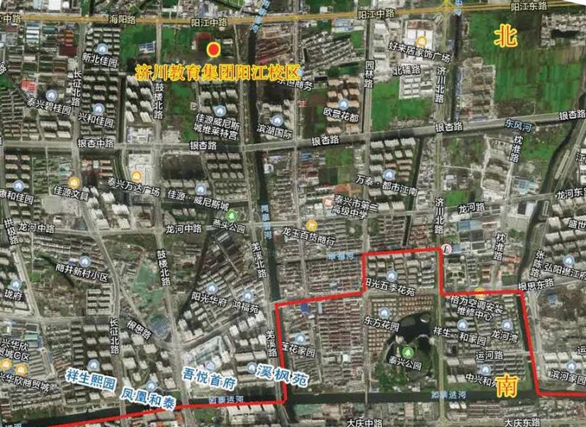 济川初中教育集团阳江校区学区划分（招生范围）
