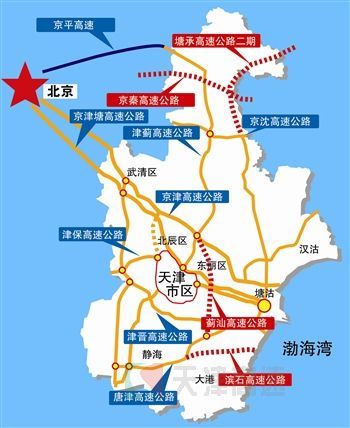 蓟汕高速走向 天津本地宝