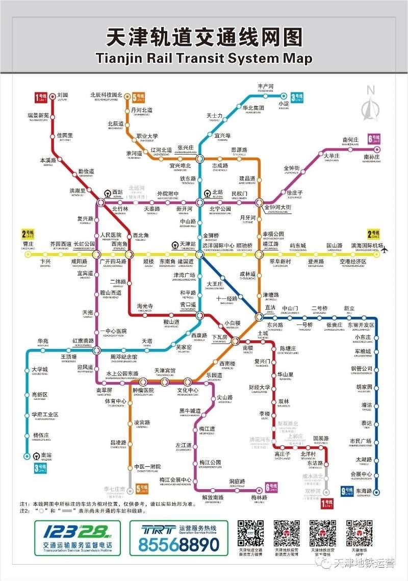 天津地铁1号线换乘站点(持续更新)