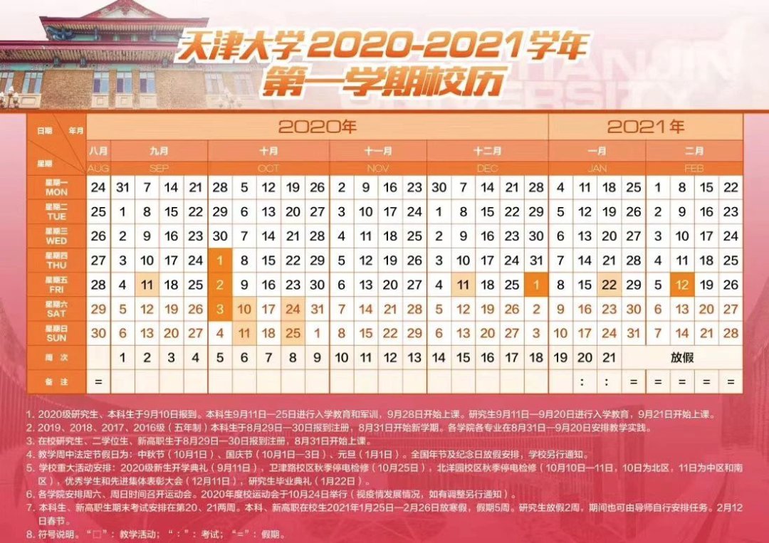 2021年天津各高校寒假放假时间汇总