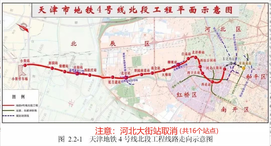 天津地铁4号线北段工程最新建设信息持续更新