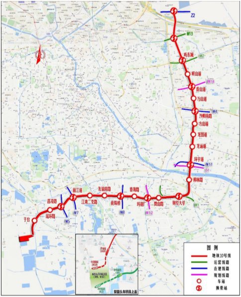 天津地铁10号线线路图最新版