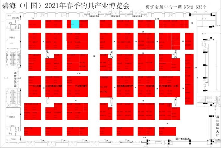 2021天津渔具展时间 展位分布图