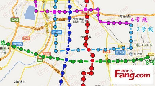 太原地铁8号线线路图