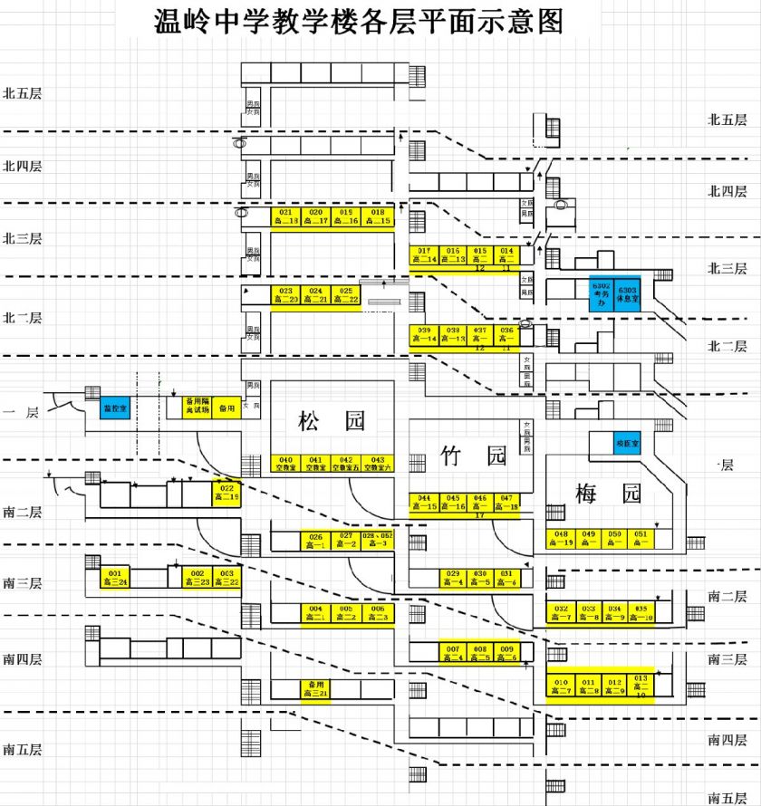 2021浙江公务员考试台州考场示意图汇总