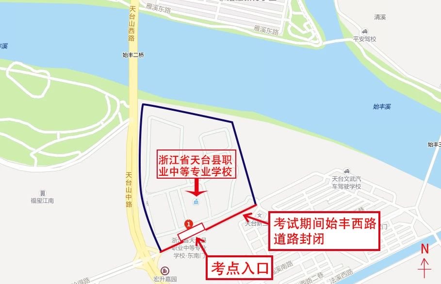 2021浙江公务员考试台州考场示意图汇总