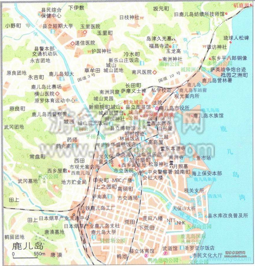 日本鹿儿岛地图高清大地图 本地宝