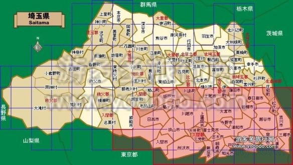 日本埼玉地图高清大地图