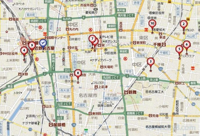名古屋地图高清版大地图