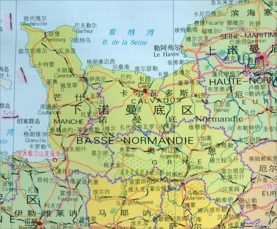 大图)   下诺曼底(法文:basse-normandie)是法国西北部一个大区的名称