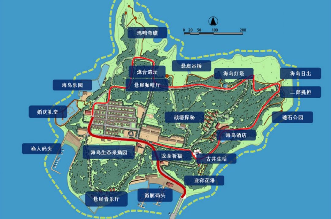 威海那香海鸡鸣岛景区地图及相关介绍