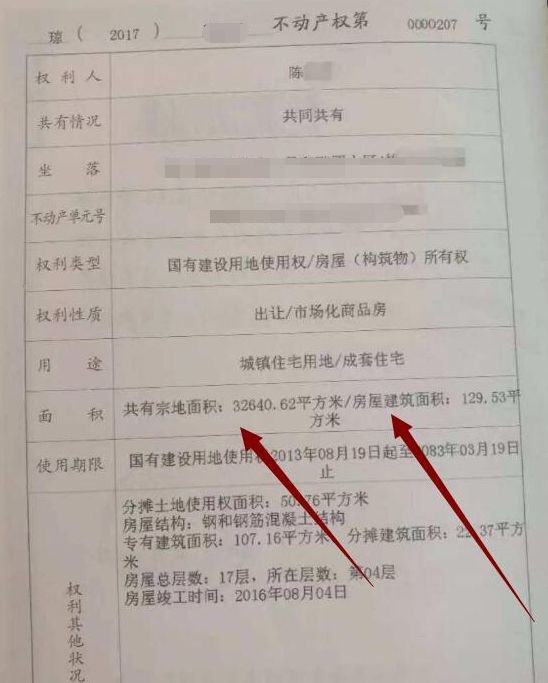 不动产证2个面积啥意思?