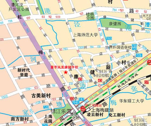 上海市徐汇区董李凤美康健学校地址