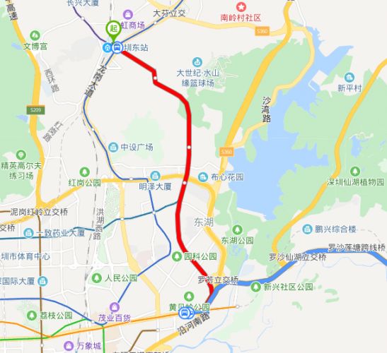 推荐路线:深圳东站→地铁5号线 →m191路公交→大梅沙海滨公园深圳