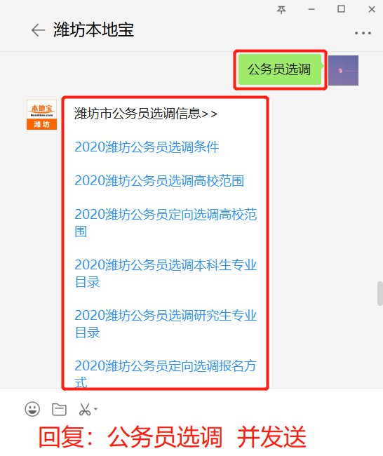 2020潍坊公务员定向选调高校有哪些？