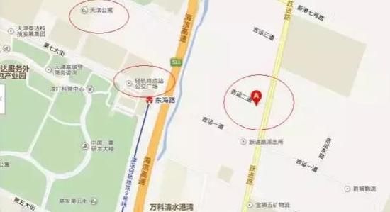 天津爆炸地点地图及瑞海物流详细地址图解