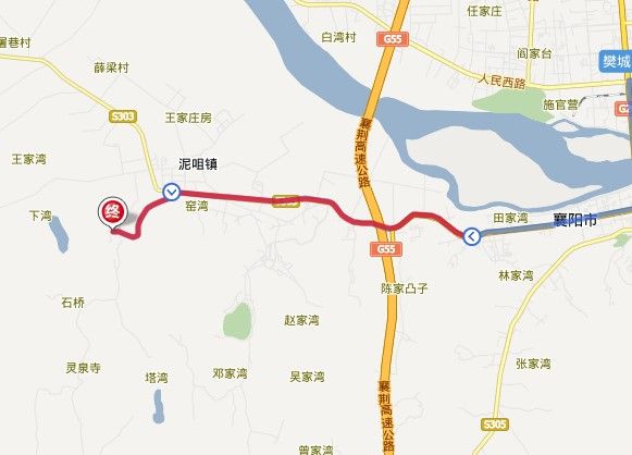 襄阳凤凰温泉度假村路线图