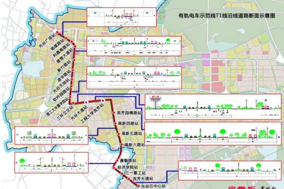 武汉有轨电车t1沿线站点