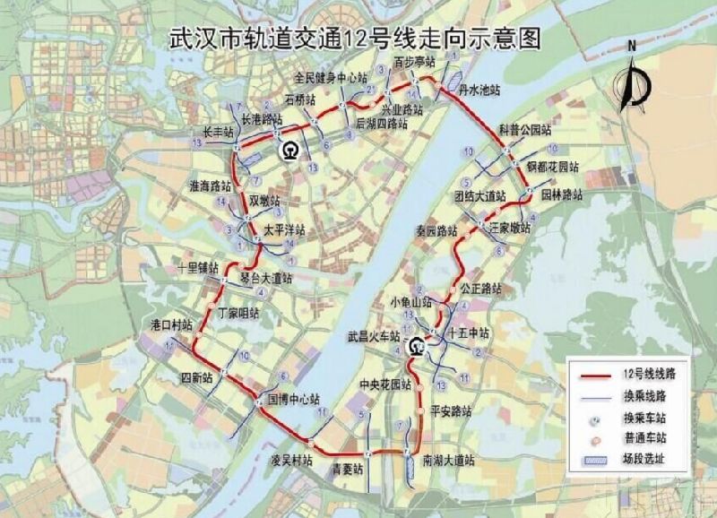 武汉地铁12号线走向规划