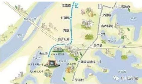 武汉地铁8号线三期站点与线路图