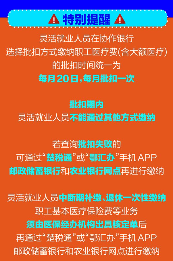 武汉灵活就业人员医保参保缴费指南（政策 渠道）