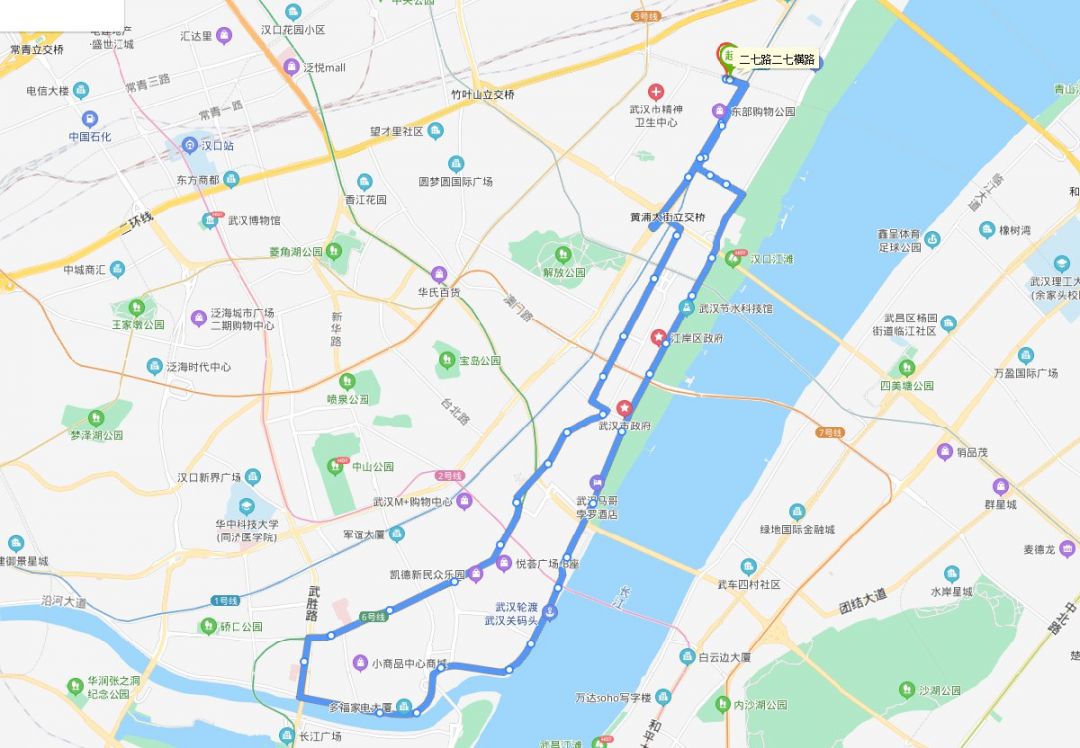 武汉408路环线红色旅游公交专线站点及路线图