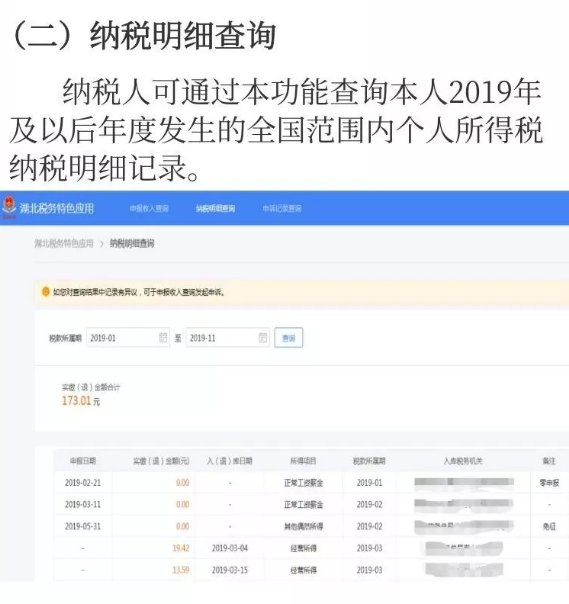武汉个税记录查询系统上线一览