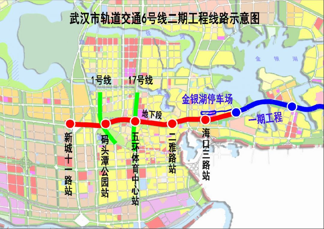 武汉地铁6号线二期线路图