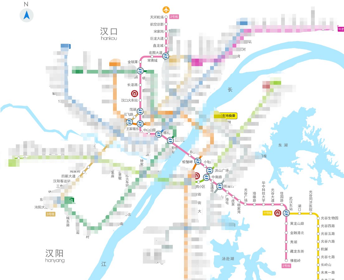 武汉地铁2号线最新线路图