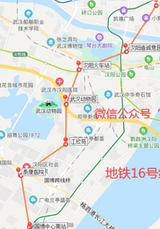 武汉地铁16号线二期开通时间站点介绍线路图