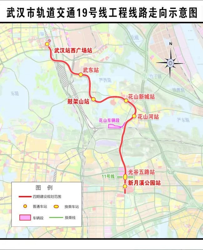 武汉地铁19号线站点名称附线路图