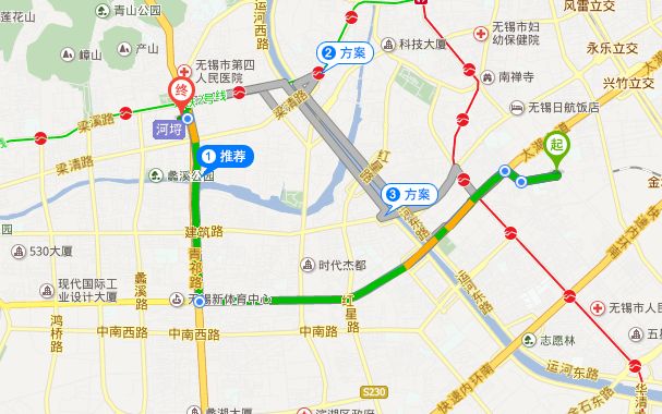 无锡南长街到万达广场怎么走