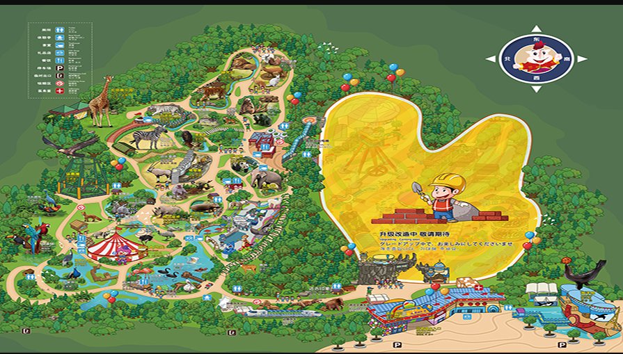 无锡动物园游玩路线图