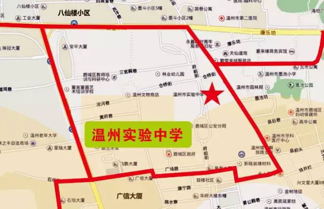 温州市鹿城区初中学区划分详解(附地图)