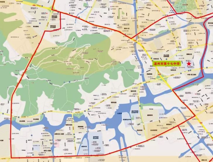 温州市鹿城区初中学区划分详解(附地图)